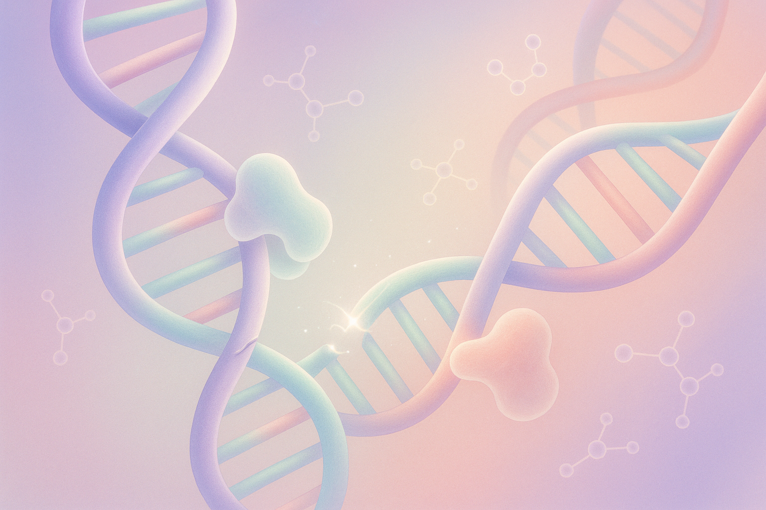 Modern but soft depiction of DNA repair